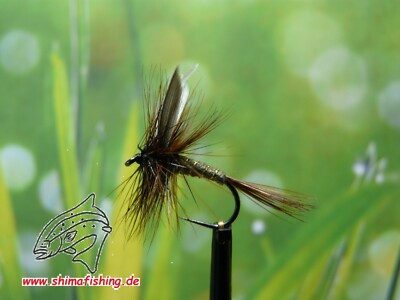 Trockenfliege '' Greenwells Glory '', 3er Set , auf Schonhaken/ barbless hook
