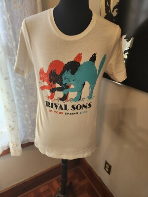 NWOT Rival Sons Spring 2022 US Concert Tour White T Shirt Deadstock Size Medium