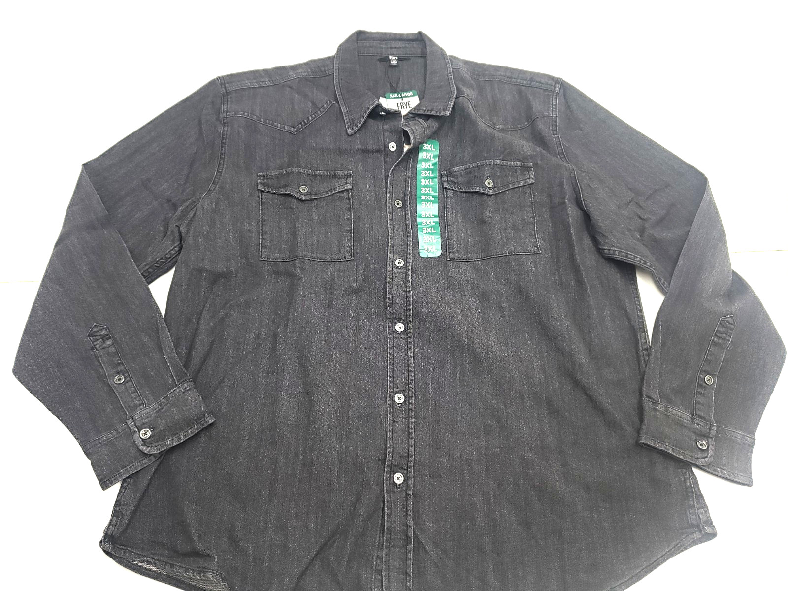 Frye, Frye Men's Western Vintage Denim Button-Down Shirt 3XL NWT