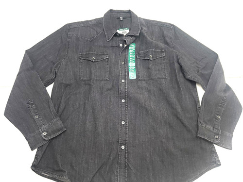 Frye, Frye Men's Western Vintage Denim Button-Down Shirt 3XL NWT