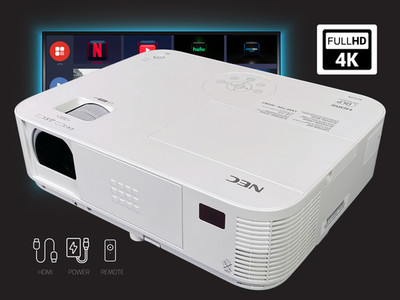 Smart NEC Auto ECO Technology DLP Projector 3200 Lumens USB Viewer PC 3D Ready 