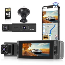 3.16'' Dual Dash Cam Front and Inside for Car, 2 Channel CarDash Camera with ...
