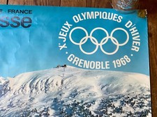 Jeux Olympiques Grenoble 1968 Jim Shuss broche et pendentif