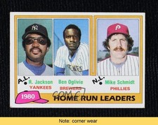 1981 Topps League Leaders Reggie Jackson Ben Oglivie Mike Schmidt #2 HOF READ