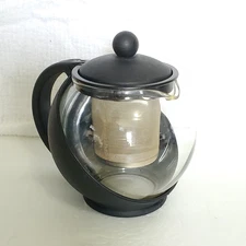 25 Oz Tempered Glass Teapot Hot Tea Infuser with Stainless Steel Basket