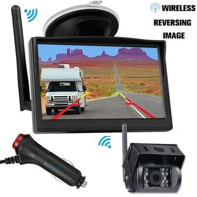 Digital Wireless Rear view Backup Camera 5'' Car Monitor for Truck Camper Trailer