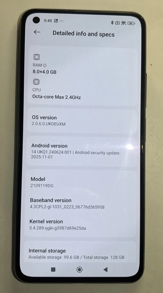 Xiaomi Mi 11 Lite 5G NE 128GB Black - Unlocked - Working Heavy Screenburn, photo 4 of 5