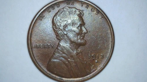 1913 S LINCOLN WHEAT PENNY BN, VERY FINE, CIRCULATED