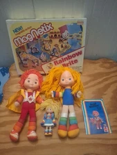 Rainbow Brite Lot MagNetix 1983 Vtg Playset Presto Magix Magnetic Hallmark Cards