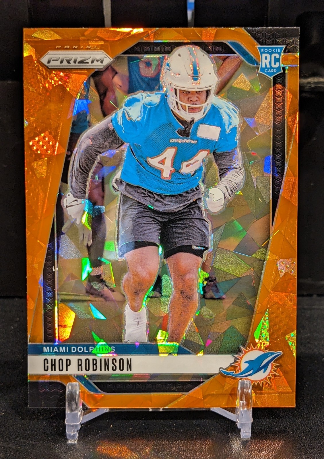 Chop Robinson 🏈 2024 Panini Prizm Orange Ice Prizm RC Rookie #319 🏈 Dolphins