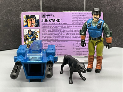 GI Joe Mutt & Junkyard v3 Vintage Hasbro Action Figure Near Complete w/ Card