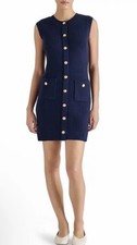 Steve Madden Mitsy Sleeveless Rib Sweater Dress midnight blue XS NEW $109