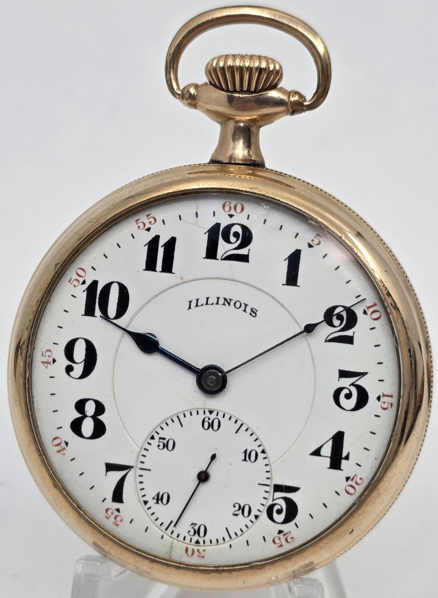 1915 Illinois Bunn Special Model 9 16s 21j Railroad Pocket Watch