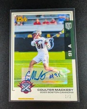 Coulter Mackesy 2025 Premier Lacrosse League PLL PLAYERS ONLY AUTO #1 /2 RC