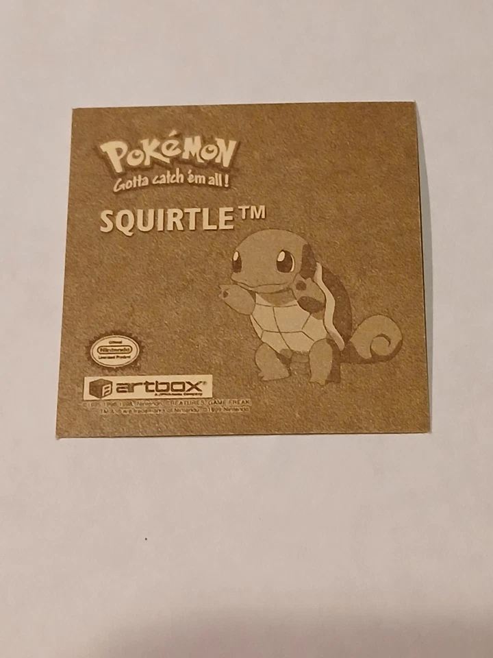 Vintage 1999 Pokemon Artbox Sticker Squirtle Squad #R06Series 1 Gold Rare - Image 3 of 4