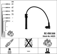 ZÜNdleitungssatz FÜR Renault Clio Ii (Bb , Cb ) - Ngk 44225
