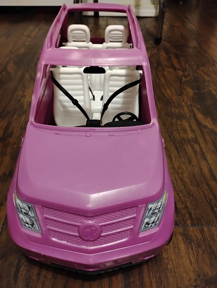 Barbie Escalade SUV Púrpura Barro Dulce Orquídea Granja Cinturones de Seguridad Faltan DOS Espejos Foto 2 de 4