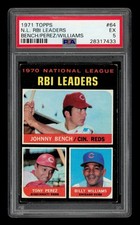 1971 Topps Set-Break # 64 N.L. Rbi Leaders Bench, Perez, Williams PSA 5 EX