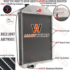 Ar79501 Aluminum Tractor Cooling Radiator For John Deere Model 4440 Re21897