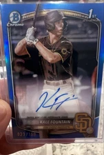 2025 Bowman Chrome - Prospect Auto Kale Fountain, Kale Fountain Blue Ref /150 