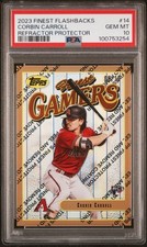 2023 Topps Finest Flashbacks Corbin Carroll #14 Rookie Protector /10 RC PSA 10💎