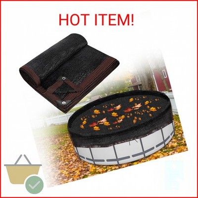20 Feet Round Leaf Net Cover for Above Ground Pool - Winter Cover Mesh Cover，Poo
