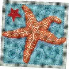  Starfish Beaded Counted Cross Stitch Kit 2016 Buttons & Beads Spring MH141615 