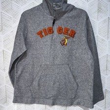 Vintage Disney Tigger 90  s Fleece 1/4 Zip Up Sweatshirt Size Women  s Large
