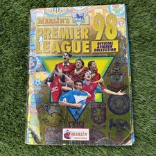 Merlin Premier League 1998 Football Sticker Album 90% complete Vintage