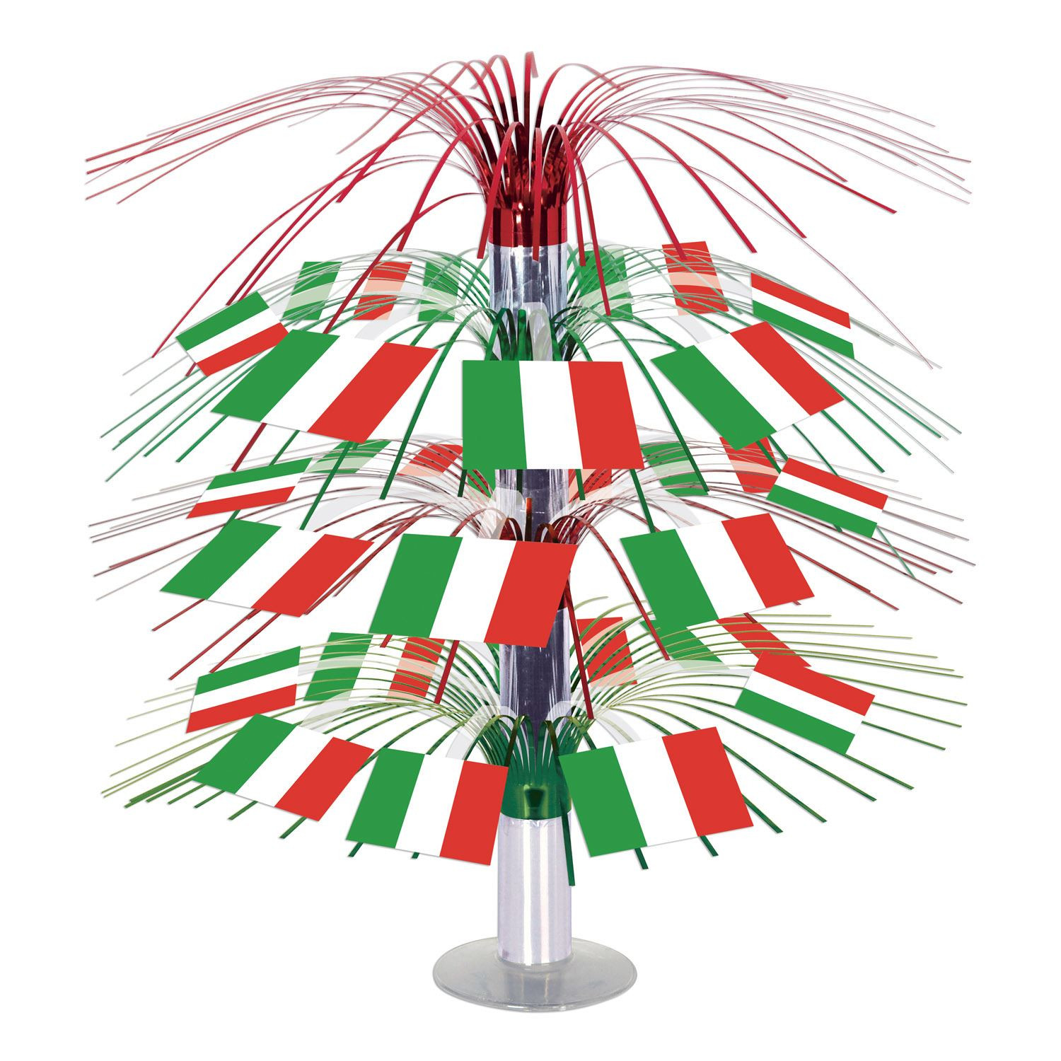 Italian Flag Party Centerpiece - Patriotic Decoration for Italian Themed Events