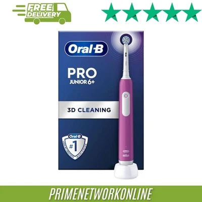 ORAL-B OralB Pro Junior 6+ Pink Electric Toothbrush 100% ORIGINAL ⭐⭐⭐⭐⭐