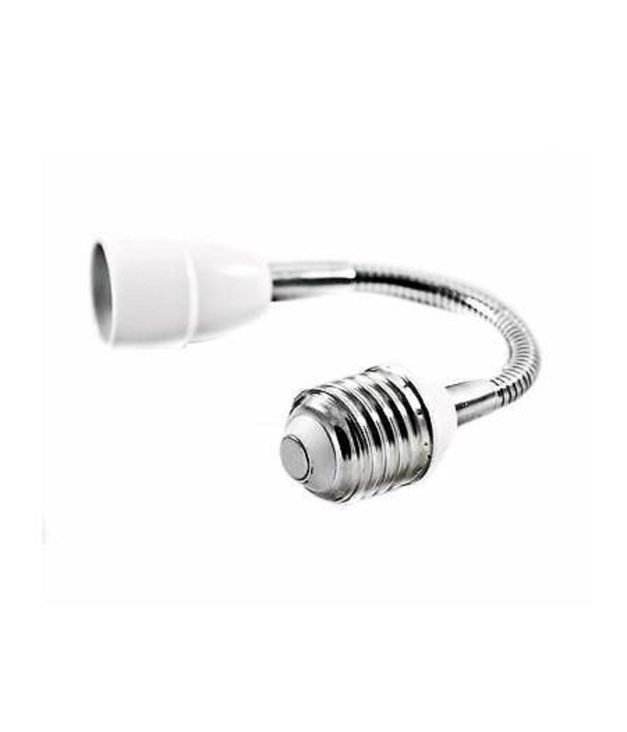 Adattatore Prolunga Flessibile 20cm Lampadina Da E27 A E14 Portalampade Riduttor