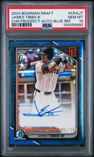 2024 BOWMAN DRAFT CHROME PROSPECT AUTOS #CPAJT JAMES TIBBS III 012/150 PSA 10