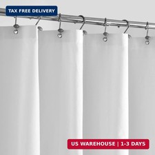 Extra Long Fabric Shower Curtain Liner Waterproof - 72" x 84", Sof