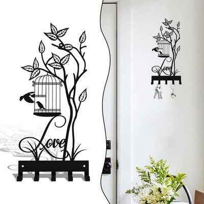Key Holder for Wall, Metal Key Holder Hooks Organizer Rack, Key Organizer Wall D