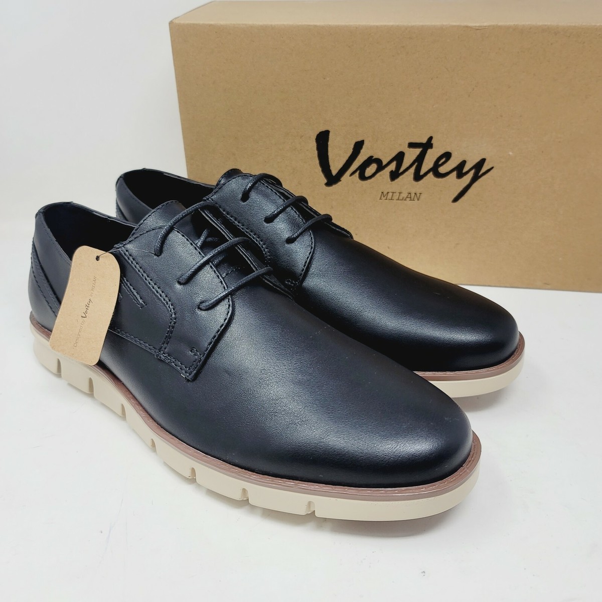 Vostey Black Leather Men\'s Oxfords Men main image 3