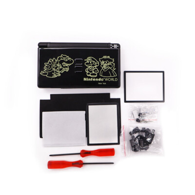Black Mario Princess Full Housing Shell Case for Nintendo DS Lite NDSL Console