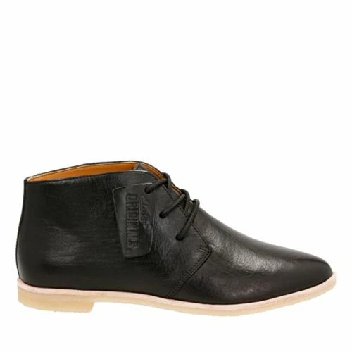 CLARKS Phenia Desert Black Lea Women s Originals Desert Boot UK 4 RRP 110