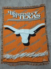 Vintage Texas Longhorns Throw Blanket 51x40 in The Northwest Company USA Made