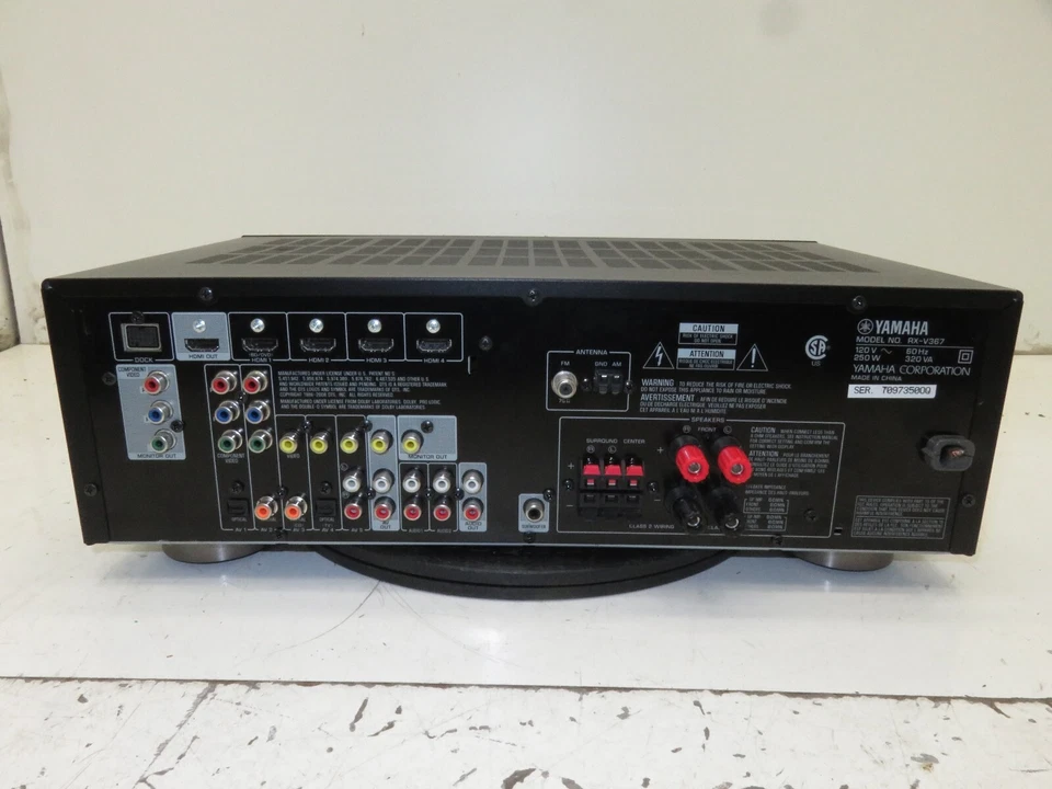 Yamaha RX-V367 Natural Sound Stereo Receiver - Parts/Repair - Cut Cord - Image 4 of 4