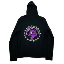Grateful Dead Tour Full Zip Up Hoodie Black Sweatshirt Men  s Size Small