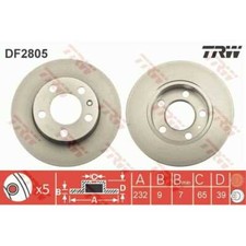 TRW 2x Bremsscheibe hinten 230 Voll für VW Golf IV 1J1 Polo 6R 6C 9N_