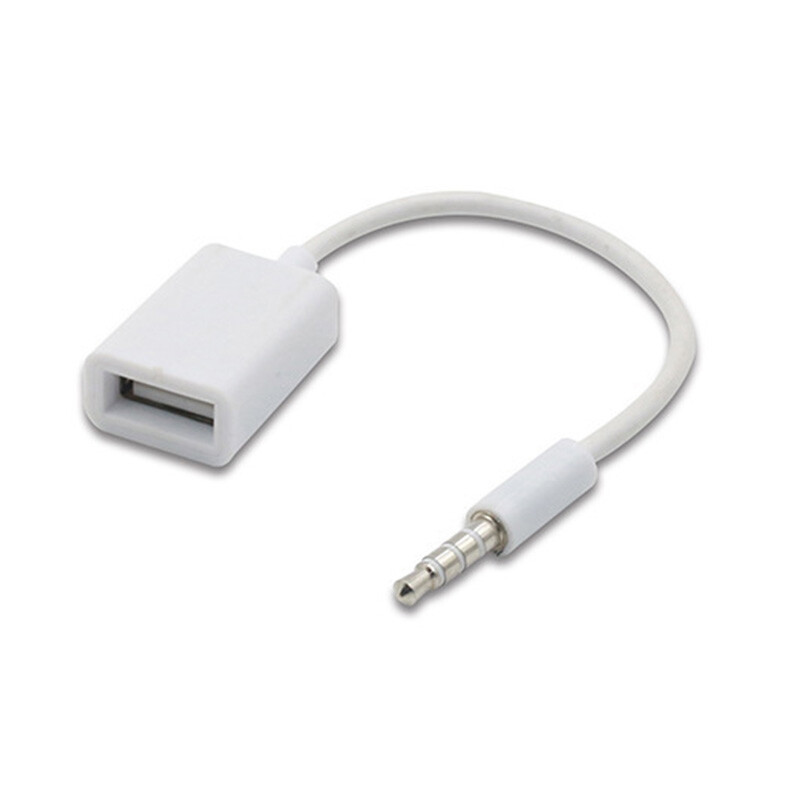 3.5mm Male Audio AUX Jack to USB 2.0 Type A Female OTG Converter