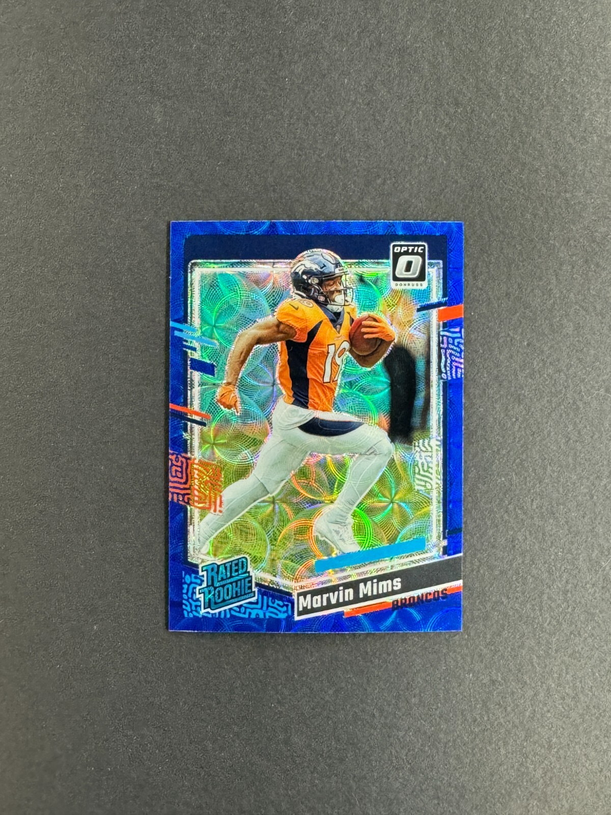 Marvin Mims 2023 Panini Donruss Optic Rated Rookie Blue Scope #231