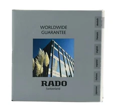 Rado International Guarantee Booklet Manual Blank