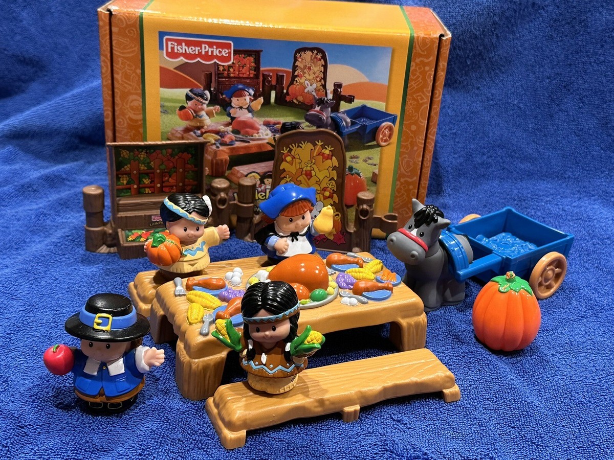 Fisher Price LITTLE PEOPLE THANKSGIVING CELEBRATION Set 2006 Complete  With BOX
