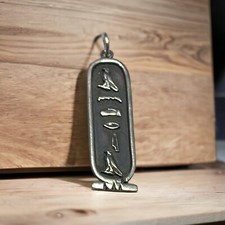 Egyptian  Cartouche Sterling Silver 800 Hieroglyph Pendant Egypt