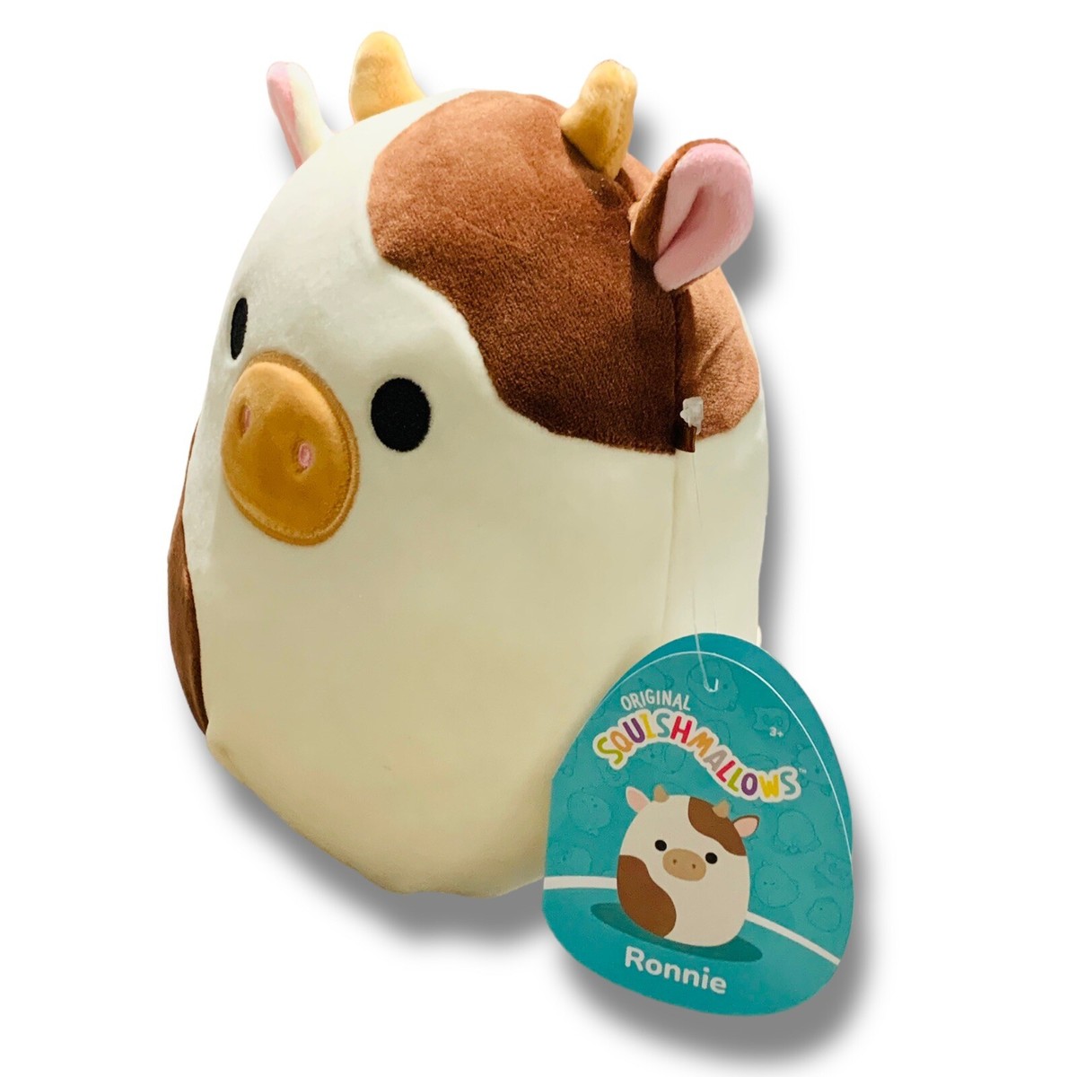 Squishmallows Oficial De Pascua - Ronnie La Vaca | Peluche Suave De 5 Pulgadas, Ideal Para Regalo De Primavera