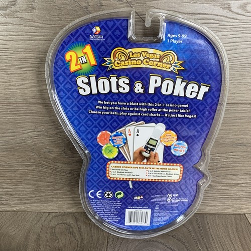 Las Vegas Casino Corner 2 in 1 - 5 Slots & Poker Handheld NiP - Picture 2 of 2