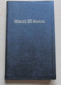 Merck's Manual 1899 100th Anniversary Reprint Excellent Condition Free